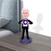 Personalized Bobblehead Figure,Smiling Man in Suit and Tie Super dad Toy for Private Collectibles Sculpture 6.3 inches Handmade Clay Figurine view 3