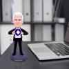 Personalized Bobblehead Figure,Smiling Man in Suit and Tie Super dad Toy for Private Collectibles Sculpture 6.3 inches Handmade Clay Figurine view 4