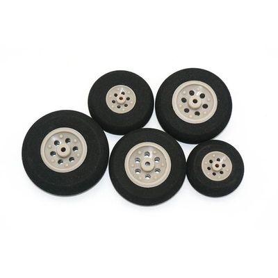 StiNGZjdM 2 Pcs/Lot Tail Wheels Sponge Tire Landing Gear Wheel Color Grey for RC Aircraft Model Accessories D25-53mm(2pcs D30mm)