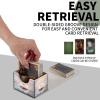 ETLKJVBL for Mtg Commander Deck Box, Trading Card Storage Box for 100 Cards with Anime Card Sleeves - for Mtg Deck Box, Elegant Lotus Flower view 2