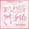 Girls Just Wanna Be One Decal - Pink Bow 1st Birthday Backdrop Sign, Girls 1st Birthday Party Decor, Sweet One Birthday Party Decorations view 2