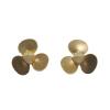 1Pair 3-Blade Copper Propeller Outer Dia 9mm/10mm Shaft Hole 1.5mm Positive Negative Props for 1/700 RC Simulation Ship Assembly view 1