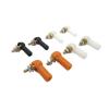 10PCS M2 M3 Plastic Ball Joint Buckle Tie Rod End Positioning Ball HeadConnector for Link Push 2mm/3mm Pull Rod RC Boat Model(M3 Orange) view 3