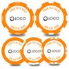 100-500 Custom Poker Chips,5 Available,Full Color Printing Personalized Image or Logo,Put Design on a Plastic Chip,Set for Bar Tokens,Party,Wedding (Orange, 37MM) view 1