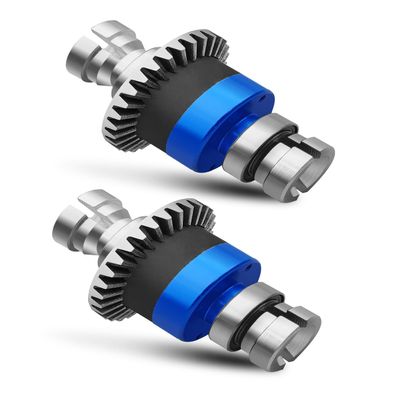 30T M0.8 Assembled Differential Fit for 1/18 Arrma Grom Typhon Granite Grom 1/14 Mini Mojave Grom 2S, RC Front & Rear Metal Differential Housing Gear Set Diff Spare Parts, 2 Pack