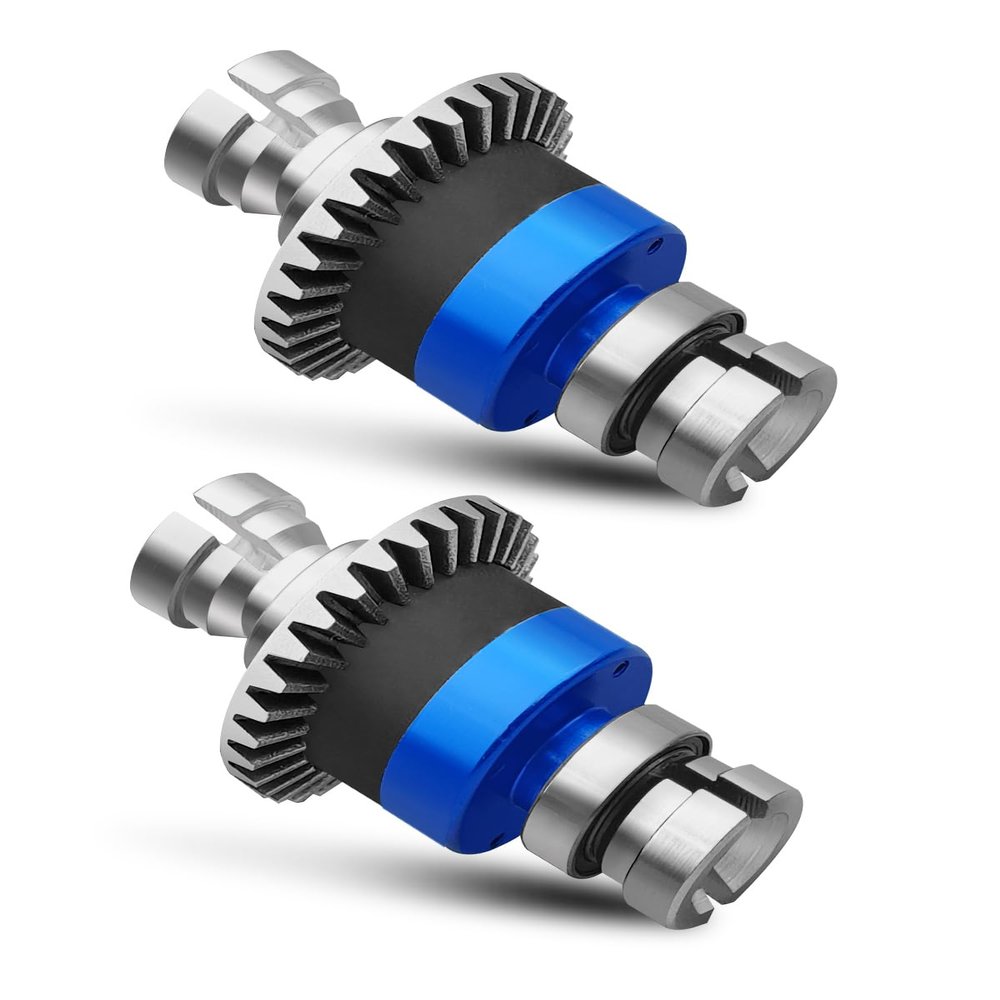30T M0.8 Assembled Differential Fit for 1/18 Arrma Grom Typhon Granite Grom 1/14 Mini Mojave Grom 2S, RC Front & Rear Metal Differential Housing Gear Set Diff Spare Parts, 2 Pack