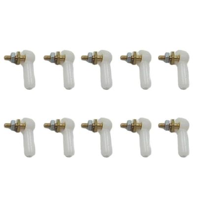 10PCS M2 M3 Plastic Ball Joint Buckle Tie Rod End Positioning Ball HeadConnector for Link Push 2mm/3mm Pull Rod RC Boat Model(M2 Wihte)