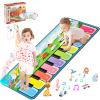 FUCEORUY Piano Mat Musical Toys for Toddlers 1-3, Sensory Learning Toy Floor Piano Playmat Toys for 1 2 Year Old Boy Girl Gifts, with 7 Animal, 7 Vehicle & 10 Songs Sound (Kids Edition) view 1