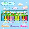 FUCEORUY Piano Mat Musical Toys for Toddlers 1-3, Sensory Learning Toy Floor Piano Playmat Toys for 1 2 Year Old Boy Girl Gifts, with 7 Animal, 7 Vehicle & 10 Songs Sound (Kids Edition) view 2
