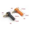 10PCS M2 M3 Plastic Ball Joint Buckle Tie Rod End Positioning Ball HeadConnector for Link Push 2mm/3mm Pull Rod RC Boat Model(M2 Black) view 2