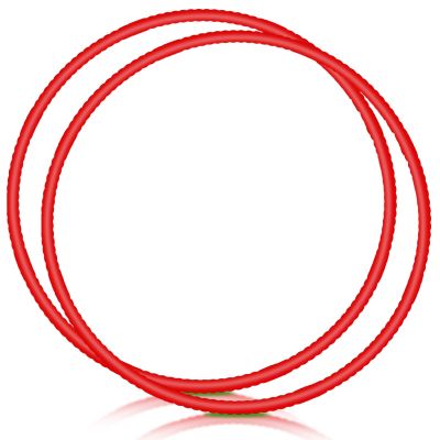 WinnerWhy 2 Pcs Toy Hoop Exercise Hoop Detachable Adjustable Plastic Toy Ring Playground Equipment for School Colored Circles Exercise Ring for Teens Dog Agility Equipment(Red,23 Inch)