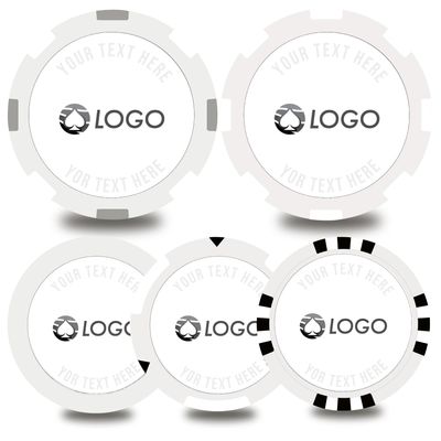 100-500 Custom Poker Chips,5 Available,Full Color Printing Personalized Image or Logo,Put Design on a Plastic Chip,Set for Bar Tokens,Party,Wedding (White, 37MM)