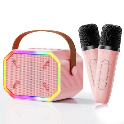 Kids Karaoke Machine for Girls: Portable Mini Karaoke Machine with 2 Wireless Microphones Voice Changer - Gift Ideas Fo 4 5 6 7 8+ Year Old Girls