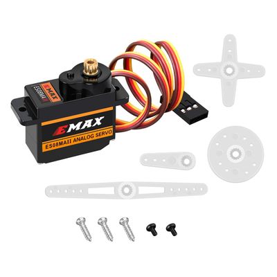 EMAX ES08MA II Micro Servo, 12g Metal Geared Analog Servo for RC Models, Robot Arm, STEM & Raspberry Pi Projects (1 Pack)