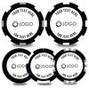 100-500 Custom Poker Chips,5 Available,Full Color Printing Personalized Image or Logo,Put Design on a Plastic Chip,Set for Bar Tokens,Party,Wedding (Black, 40MM) view 1