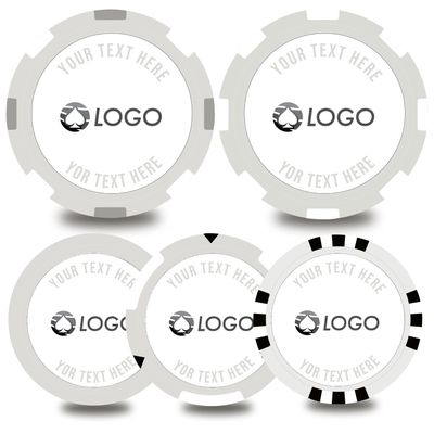 100-500 Custom Poker Chips,5 Available,Full Color Printing Personalized Image or Logo,Put Design on a Plastic Chip,Set for Bar Tokens,Party,Wedding (Grey, 40MM)