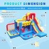 16FT Commercial Grade Bounce House for Kids 3-6 with 1100W Blower, 100% PVC Inflatable Bounce House with Slide, Golf Area, Ball Pit, Climbing, 8 in 1 Large Bounce House 16x16x10ft view 4