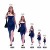 ORIELOAN Miniature Female Figurine in Blue Dress, Blonde Woman Walking Statue Figure, Various Size Fashion Walking Female Action Figure (1/18) view 2