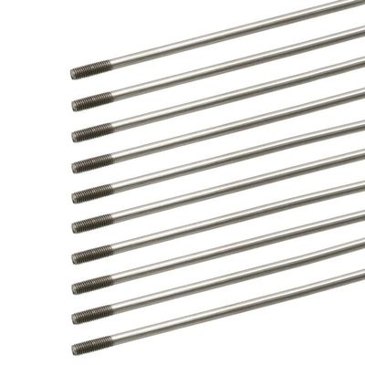10PCS M2/M3 Threaded Push Rods Stainless Steel Servo Connecting Stick L150/200/250/300mm Pull Pole for RC Boat/Aircraft Model(M3x300MM)