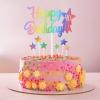 iNINGER Rainbow Cake Toppers,Rainbow Birthday Cake Toppers,16th Birthday Decoration,Happy Birthday Cake Topper Number 16,Rainbow Glitter Happy Birthday Cake Deco view 4