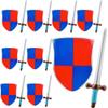 Fahacop 16 Pack Inflatable Joust Sword and Shield Set Including 8 Pcs Blow up Pirates Sword and 8 Pcs Inflatable Medieval Shield for Kids Birthday Cosplay Pirate Party Favors view 1