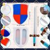 Fahacop 16 Pack Inflatable Joust Sword and Shield Set Including 8 Pcs Blow up Pirates Sword and 8 Pcs Inflatable Medieval Shield for Kids Birthday Cosplay Pirate Party Favors view 2