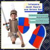 Fahacop 16 Pack Inflatable Joust Sword and Shield Set Including 8 Pcs Blow up Pirates Sword and 8 Pcs Inflatable Medieval Shield for Kids Birthday Cosplay Pirate Party Favors view 3