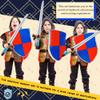 Fahacop 16 Pack Inflatable Joust Sword and Shield Set Including 8 Pcs Blow up Pirates Sword and 8 Pcs Inflatable Medieval Shield for Kids Birthday Cosplay Pirate Party Favors view 4