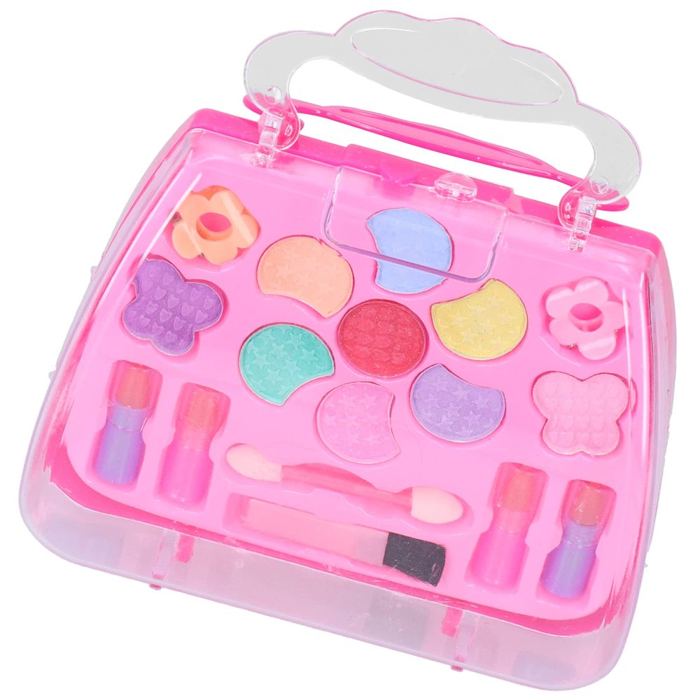 Mrisata Makeup Play Safe Water Soluble Beauty Cosmetic Kit Pretend Makeup Set (Pink)