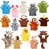 15 Pack Safari Animal Hand Puppet Zoo Plush Animal Hand Puppets Elephant Giraffe Bear Monkey Zebra Stuffed Puppet Toys for Kids Adult Show Theater Telling Story Teaching Role Play view 1