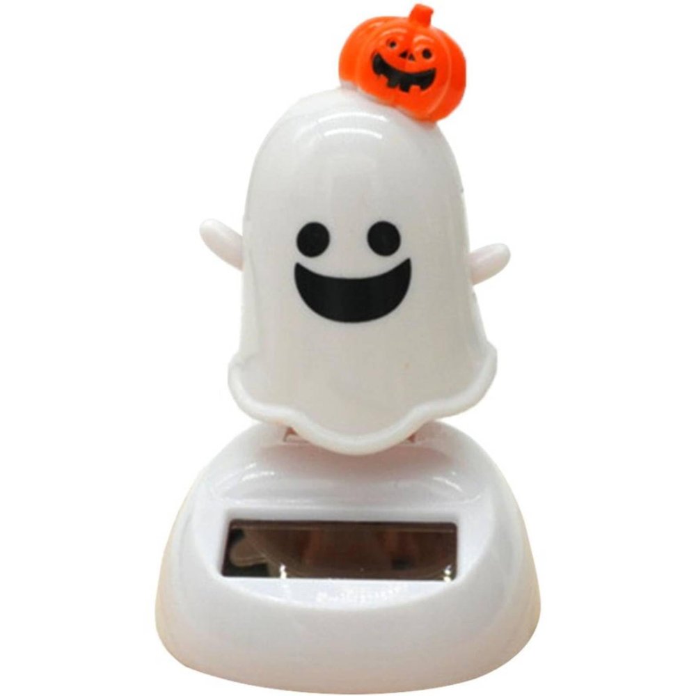 Halloween Solar Dancing Toy, Halloween Solar Shaking Head Dancer Ghost Car Decoration, Cute Ghost Figurine Car Dashboard Dancing Decorations, Halloween Solar Gifts