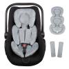 Infant Car Seat Insert Head and Body Support, GFU Reversible Newborn Insert for Carseat with Strap Pads, Soft Stroller Cushion Pillow Insert for Boys and Girls, Fits for Stroller, Swing, Grey view 1