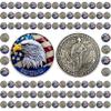 100 PCS Veteran Challenge Coins Bulk - Thank You for Your Service Coin, Military Appreciation Coin, Double-Sided Veterans Coin with Bald Eagle and Soldier Design for Veteran Thank You Gifts view 1