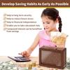 10000 Savings Challenge Box, Kakeibo Money Box for Cash Saving, Wooden Piggy Bank for Adults, Money Saving Box 10,000 Dollar, Novel Money Saver Box, Digital Coin Bank (Brown) view 3