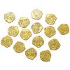 Aislor 100Pcs Pirate Jewelry Plastic Toy Coin Fake Play Coin Pirate Treasure Gold Play Coin for Themed Party Gold One Size view 1