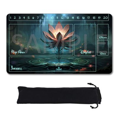 Playmats Compatible Lorcana Size 24x14 Inches TCG Gaming Mat 10, Non-Slip Rubber with Zones Play Mat and Free Storage Bag (DIS60, 24 x 14 in-zone2)