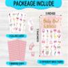 Baby Shower Bingo Game Cards, Pink Baby Shower Bingo Game, Gender Reveal Party Games Favors Supplies Decorations, Gender Reveal Party Activities For Adults Family -18 view 2
