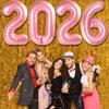 2026 Balloon Numbers - 40 Inch Pearlescent Pink New Years Eve Party Supplies 2026, Nye Decor Party Decorations Happy New Year, New Years Eve Foil Party Balloons view 4