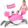 Hirger Crawling Crab Baby Girl Toy: Tummy Time Toys for Infant 3 6 9 12 18 24 36 Months, Pink Walking Dancing Sensing Crab for Toddler Age 1 2 3, 1st Music Birthday Gift for Girl view 1