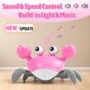 Hirger Crawling Crab Baby Girl Toy: Tummy Time Toys for Infant 3 6 9 12 18 24 36 Months, Pink Walking Dancing Sensing Crab for Toddler Age 1 2 3, 1st Music Birthday Gift for Girl view 2