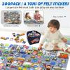 200 PCS Felt Board Story Set for Toddlers with Storage Bag City Traffic Themed Flannel Sensory Board Wall Interactive Storytelling Teaching Play Activity Kits 40x28 inch(Lightgrey) view 3