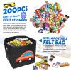 200 PCS Felt Board Story Set for Toddlers with Storage Bag City Traffic Themed Flannel Sensory Board Wall Interactive Storytelling Teaching Play Activity Kits 40x28 inch(Lightgrey) view 4