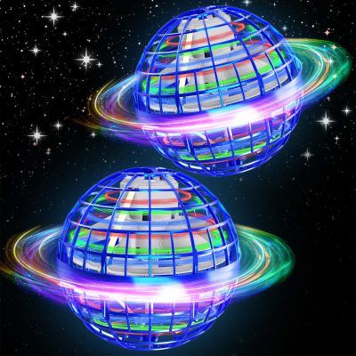 Flying Orb Ball Toy 2 Pack, Upgraded Boomerang Ball Galactic Fidget Spinner, Hover Cool Toys Gift for 6 7 8 9 10 11 12+ Years Old Boy Girls Christmas(Blue*2)