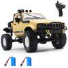 Mostop RC Car C14 Rock Crawler RC Truck 4x4 Climbing Vehicle with 2 Batteries, 2.4 Ghz Remote Control Car All Terrain Rock Crawler RC Car with Light & 2 Batteries, 4WD Off Road Hobby RC Cars for Boys view 1