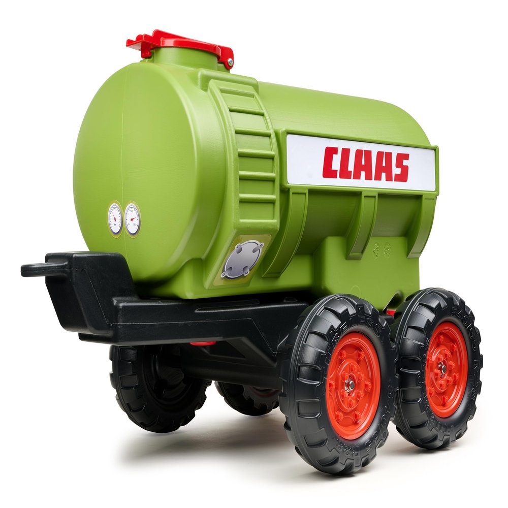 Falk Large Capacity Water Butt Trailer with Tap and Spreader - Claas - 30L - Ages 3+ - Compatible with Falk Tractors and Excavators 3/7 Years - 100