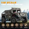 SIMREX 1:12 Scale All-Terrain Remote Control Car, 4WD RC Cars with 2.4 GHz, RC Climbing Truck, IPX4 Waterproof Off-Road Vehicle with Two Rechargeable Batteries, for Kids Teens Adults view 3