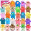 28 Pack Mini Butter Slime Kit,Peach Slime Watermelon Party Favor Supplies,Super Soft, Non-Sticky, Goody Bag Toy, Prize for Girl and Boys,Stress Relief Toy for Kids Education view 1