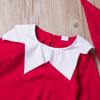 Gureui Newborn Baby Boy Girl Christmas Outfit Elf Costume with Hat Toddler Infant Long Sleeve Romper Onesie (A Red, 12-18 Months) view 3