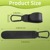 4 PCS Stroller Hook, Baby Stroller Hooks, Universal Stroller Clips and Hooks, Adjustable Stroller Carabiner Clip for Diaper Bags | The Perfect Mummy Hook for Pram, Shopping and Pet Carts(Black) view 3