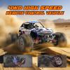 SIMREX 1/16 Scale Hobby RC Car, 36 KPH High-Speed 4WD RC Truck, 2.4 GHz Remote Control Car, All-Terrain Electric Vehicle, 4X4 Remote Contral Moster Truck for Kids and Adults view 3